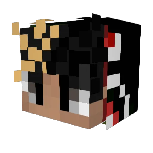 EvilXYZ Minecraft avatar head, 3D render