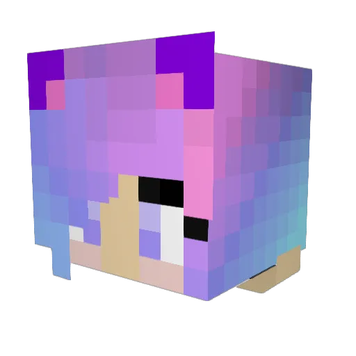 EvilYumi Minecraft avatar head, 3D render