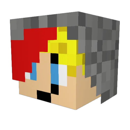 Evil_TimTam Minecraft avatar head, 3D render