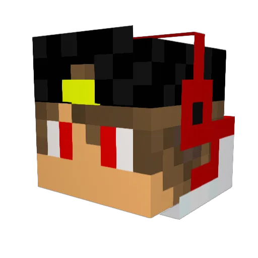 Evil_Whiskers Minecraft avatar head, 3D render
