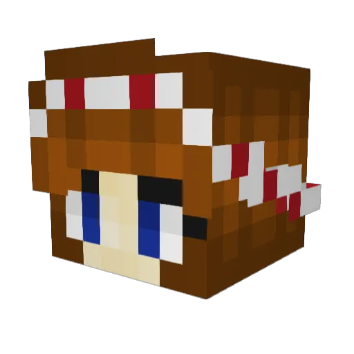 Evilaurian Minecraft avatar head, 3D render