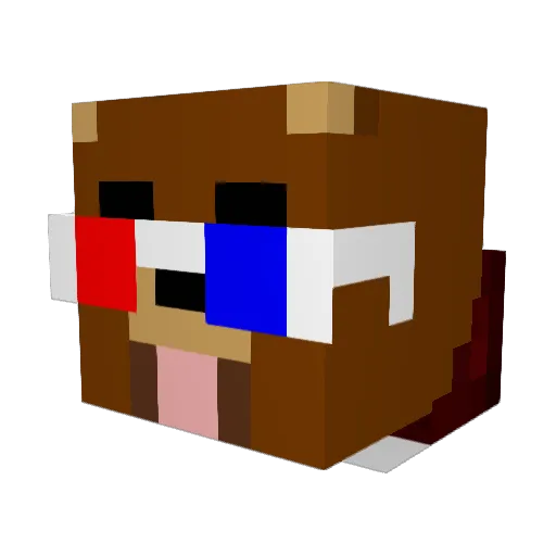 Evilchikin Minecraft avatar head, 3D render