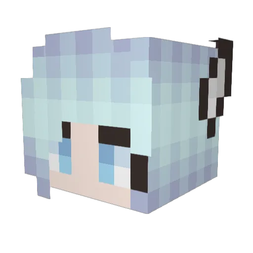 Evilhearts Minecraft avatar head, 3D render