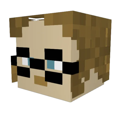 Evilhobo333 Minecraft avatar head, 3D render