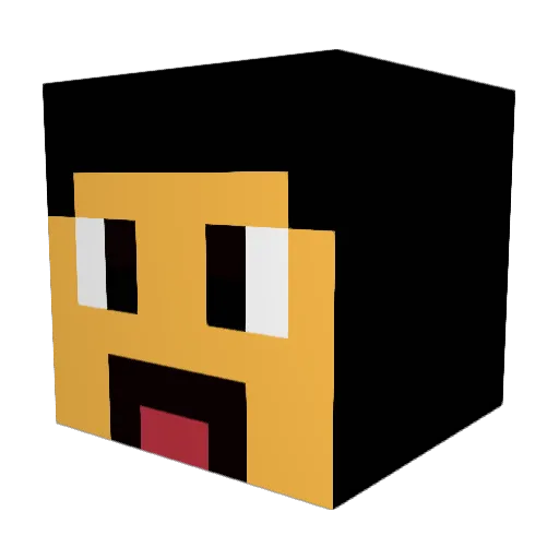 Evilissa Minecraft avatar head, 3D render