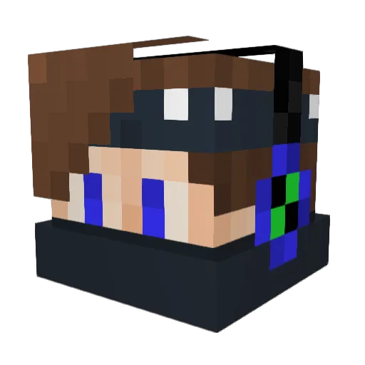 Evilkingstan Minecraft avatar head, 3D render