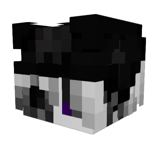 EvillGhost Minecraft avatar head, 3D render