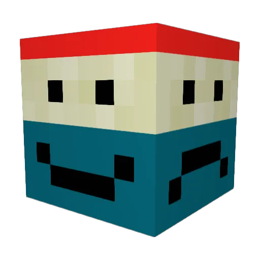 EvillchillrenX3 Minecraft avatar head, 3D render