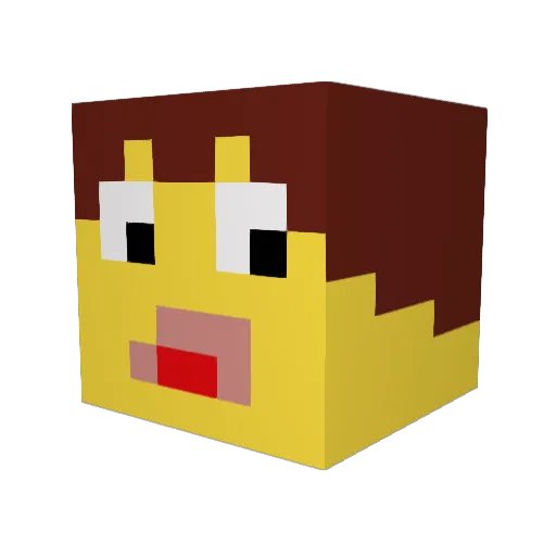 Eville_Wyno Minecraft avatar head, 3D render
