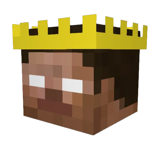 Evilleader Minecraft avatar head, 3D render