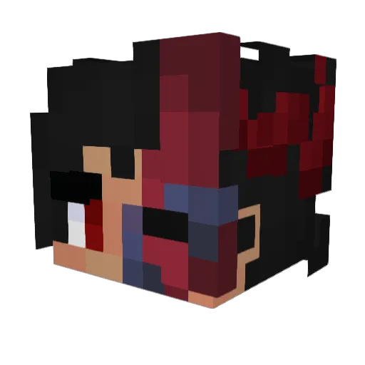 Evilmask9 Minecraft avatar head, 3D render