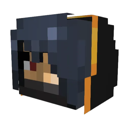 Evilmitzi Minecraft avatar head, 3D render