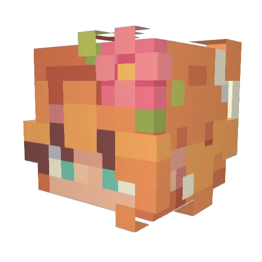 EvioLight Minecraft avatar head, 3D render