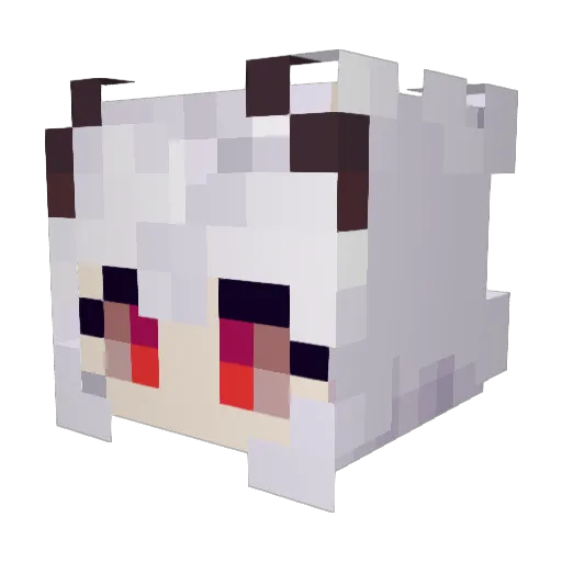 Evirelia Minecraft avatar head, 3D render