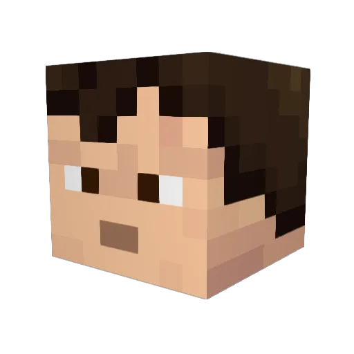 Evirus Minecraft avatar head, 3D render