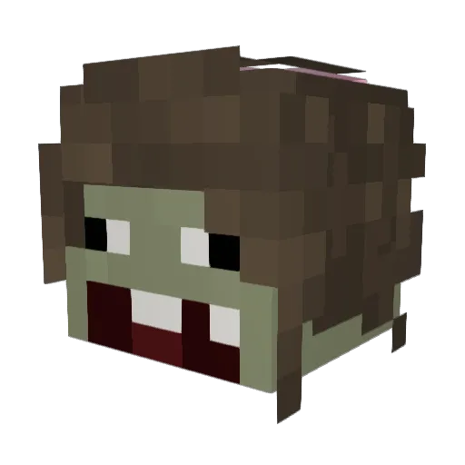 Eviso Minecraft avatar head, 3D render