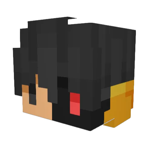 Evkas Minecraft avatar head, 3D render