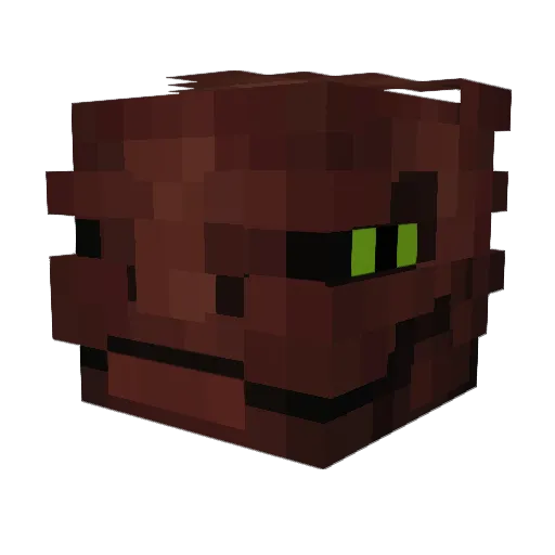 Evleven Minecraft avatar head, 3D render