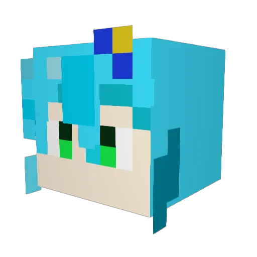 Evne221 Minecraft avatar head, 3D render