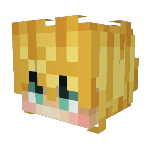 EvnsMC Minecraft avatar head, 3D render