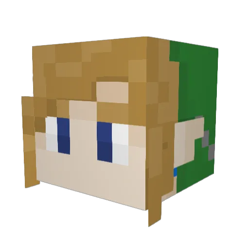 EvoHDx Minecraft avatar head, 3D render