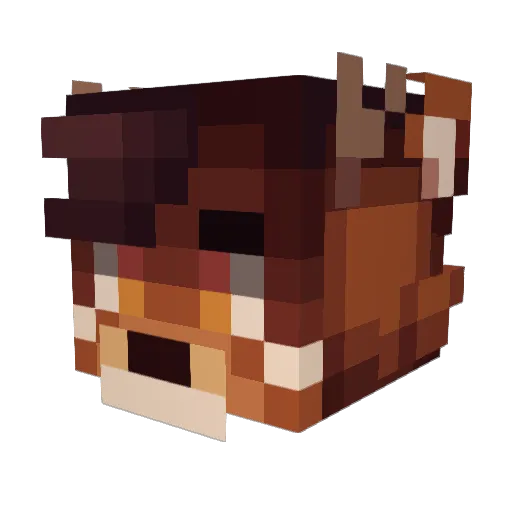 EvoTheDeer Minecraft avatar head, 3D render