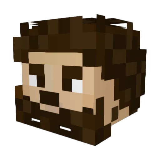 EvoVIIIMMIII Minecraft avatar head, 3D render