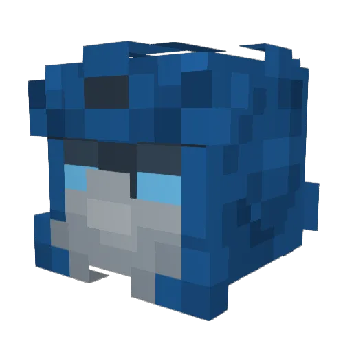 EvoXmr Minecraft avatar head, 3D render