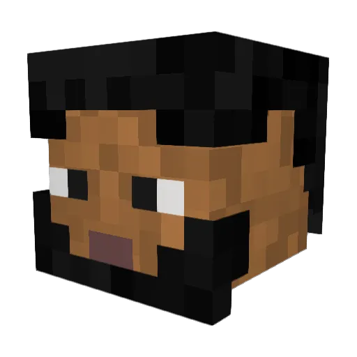 EvoZona Minecraft avatar head, 3D render
