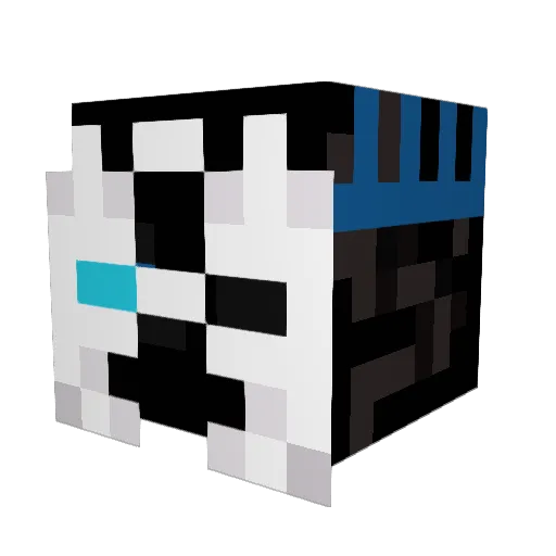 Evocat0r Minecraft avatar head, 3D render