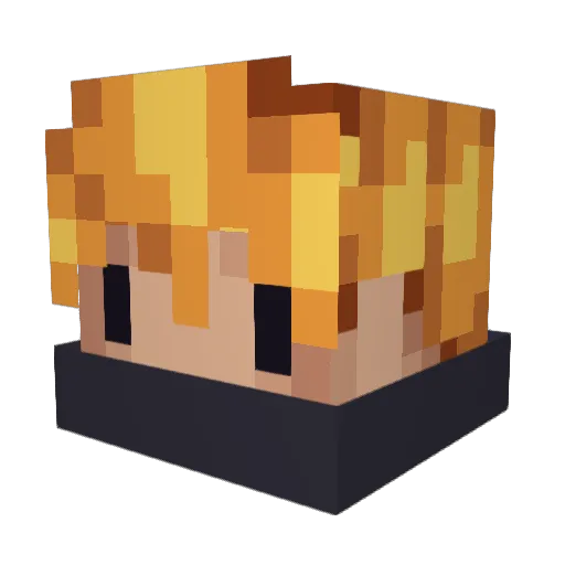 Evodestroyer Minecraft avatar head, 3D render