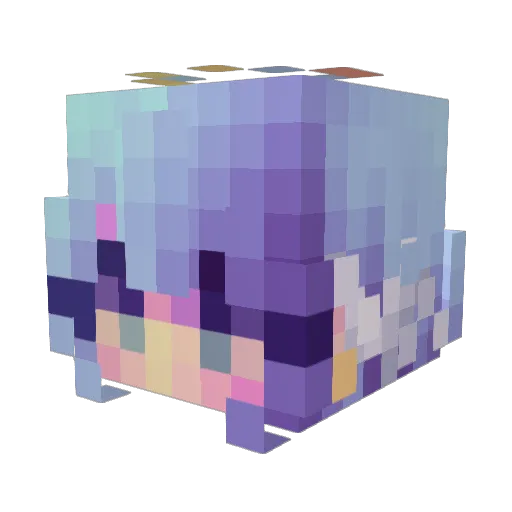 Evoiry_ Minecraft avatar head, 3D render