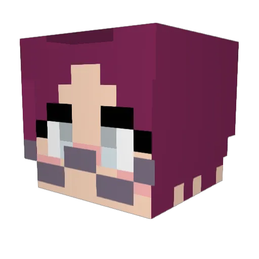 Evoliona Minecraft avatar head, 3D render