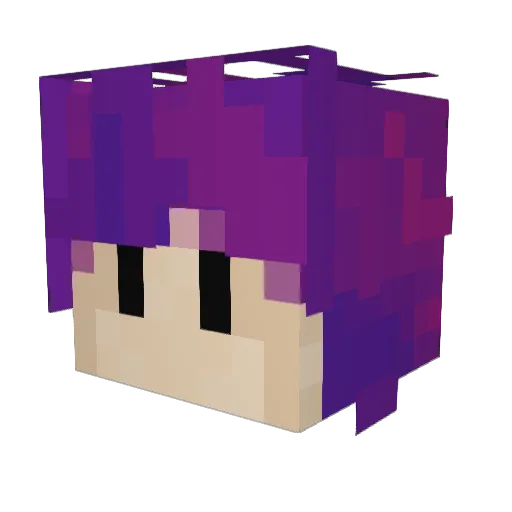Evollux Minecraft avatar head, 3D render