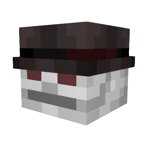 Evolqe Minecraft avatar head, 3D render