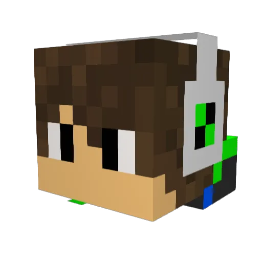 EvolutionPT Minecraft avatar head, 3D render