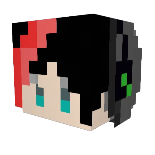 Evolve07 Minecraft avatar head, 3D render