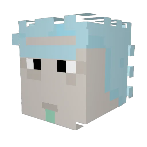 EvolveGD Minecraft avatar head, 3D render