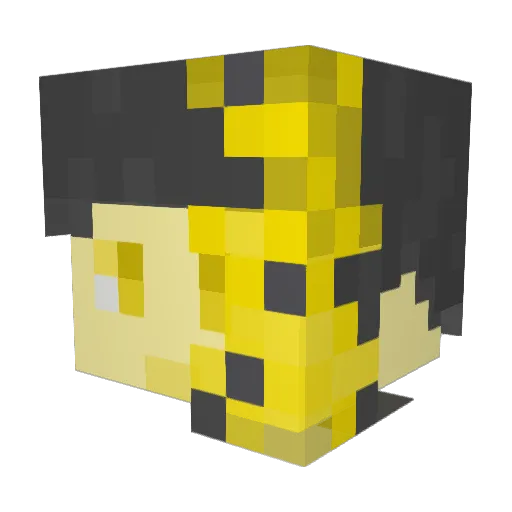 EvolvePoD Minecraft avatar head, 3D render
