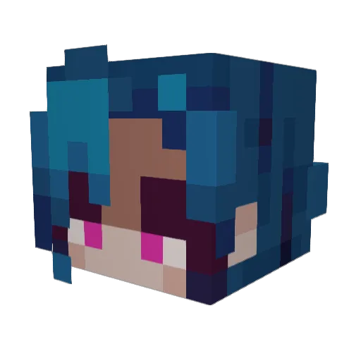 Evolvivik Minecraft avatar head, 3D render