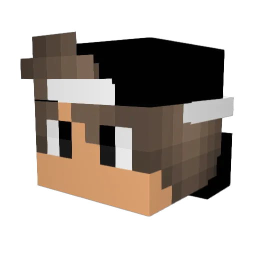 EvooQTR Minecraft avatar head, 3D render