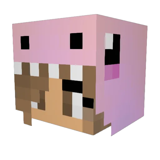 Evorana Minecraft avatar head, 3D render