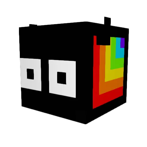 Evorb Minecraft avatar head, 3D render