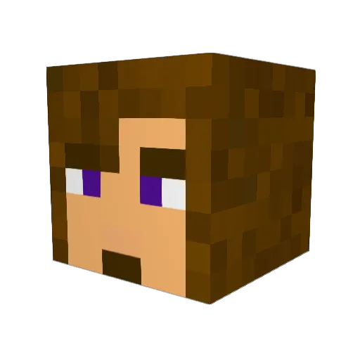 Evoric Minecraft avatar head, 3D render