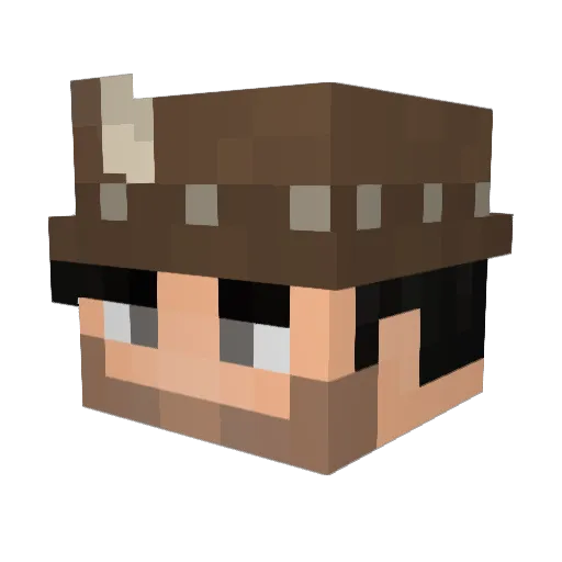 Evorsio1 Minecraft avatar head, 3D render