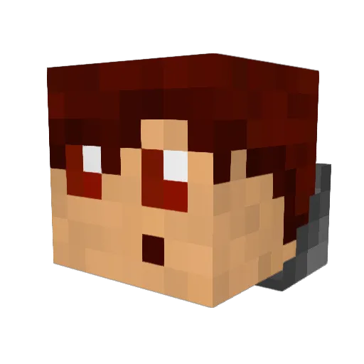 Evorux Minecraft avatar head, 3D render