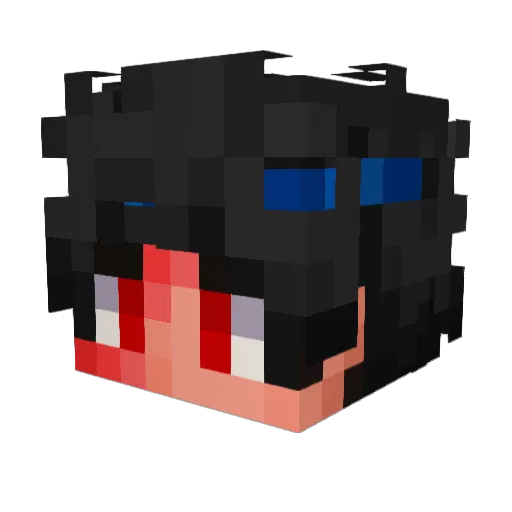 Evourai Minecraft avatar head, 3D render