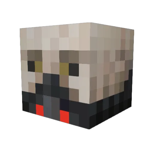 Evox12 Minecraft avatar head, 3D render