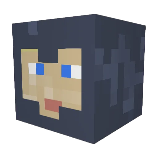 Evpep Minecraft avatar head, 3D render
