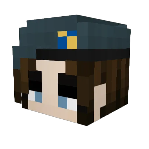 Evq02 Minecraft avatar head, 3D render